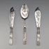 Late 19th Century British Antique Mother-of-Pearl Handle Silver Plated Dessert Serving Set in a Case